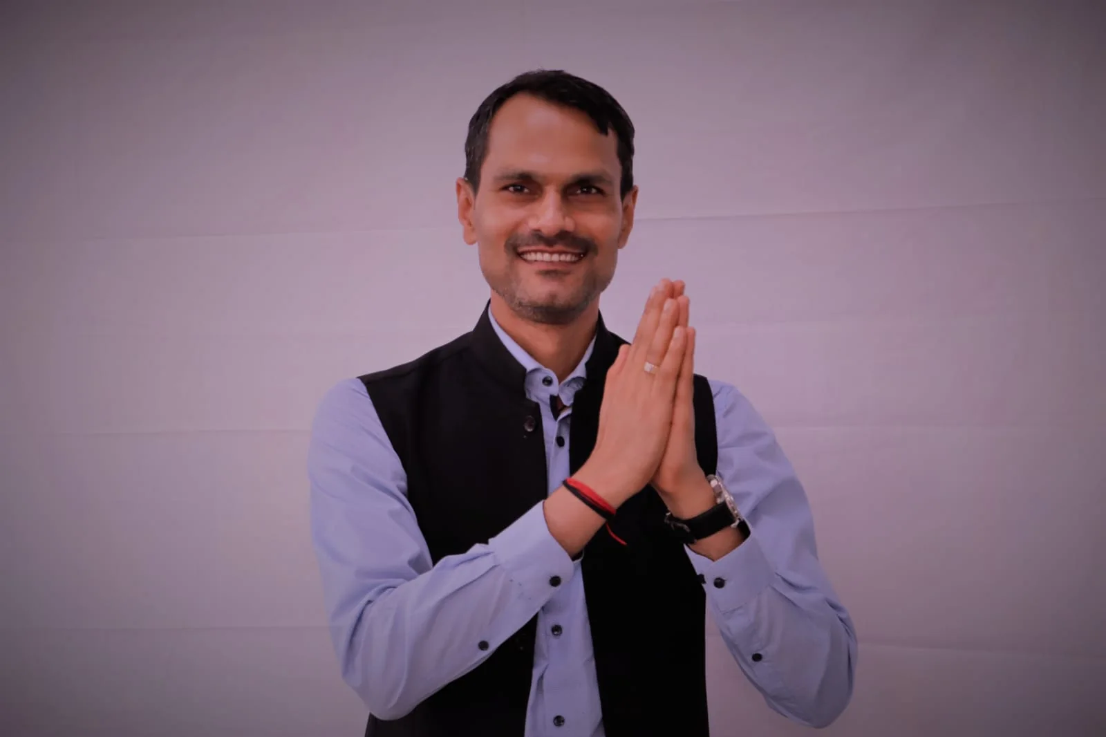Anil Kumar Mahaseth greeting with Namaste